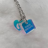 Image 4 of Disco Biscuits Inspired Iridescent Charm Necklace