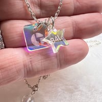 Image 3 of Disco Biscuits Inspired Iridescent Charm Necklace