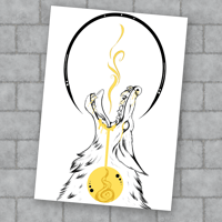 Breath Wolf (Print, White, 8.5" x 11")