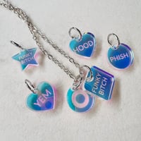 Image 2 of Phish Iridescent Custom Charm Necklace