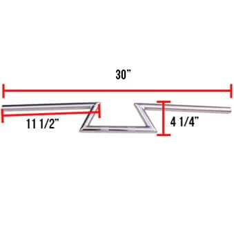 NCY Handlebars Z Bars Chrome 7/8"