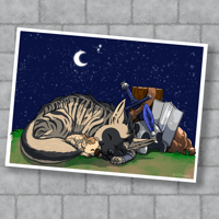 Yeen-Bros Napping (Print, 5" x 7")