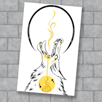 Breath Wolf (Print, White, 11" x 17")