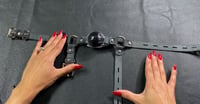 Image 3 of Bondage Classic Leather Chin-Strap Ball Gag (Silicone Ball)