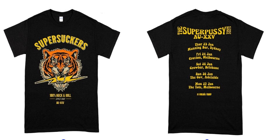 Image of SUPERSUCKERS  -  Tiger Design - SUPERPUSSY TOUR.