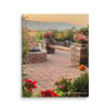 Peaceful Patio Garden - 8” X 10” Canvas Print 