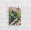 Summertime Cottage Garden - 8” X 12” Canvas Print