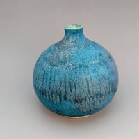 Blue narrow neck vase