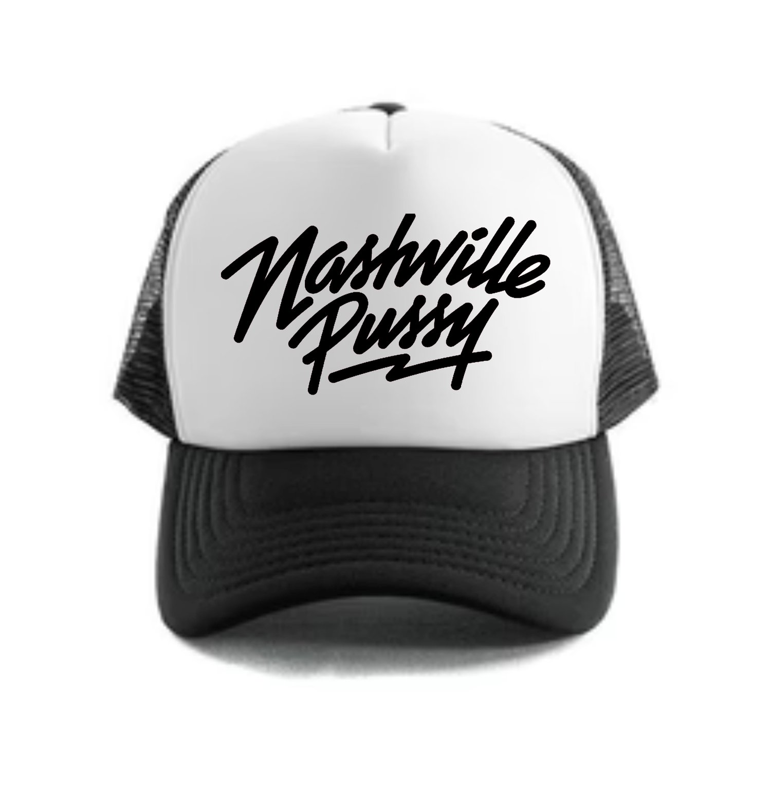 Image of NASHVILLE PUSSY - WHITE & BLACK - TRUCKER CAP