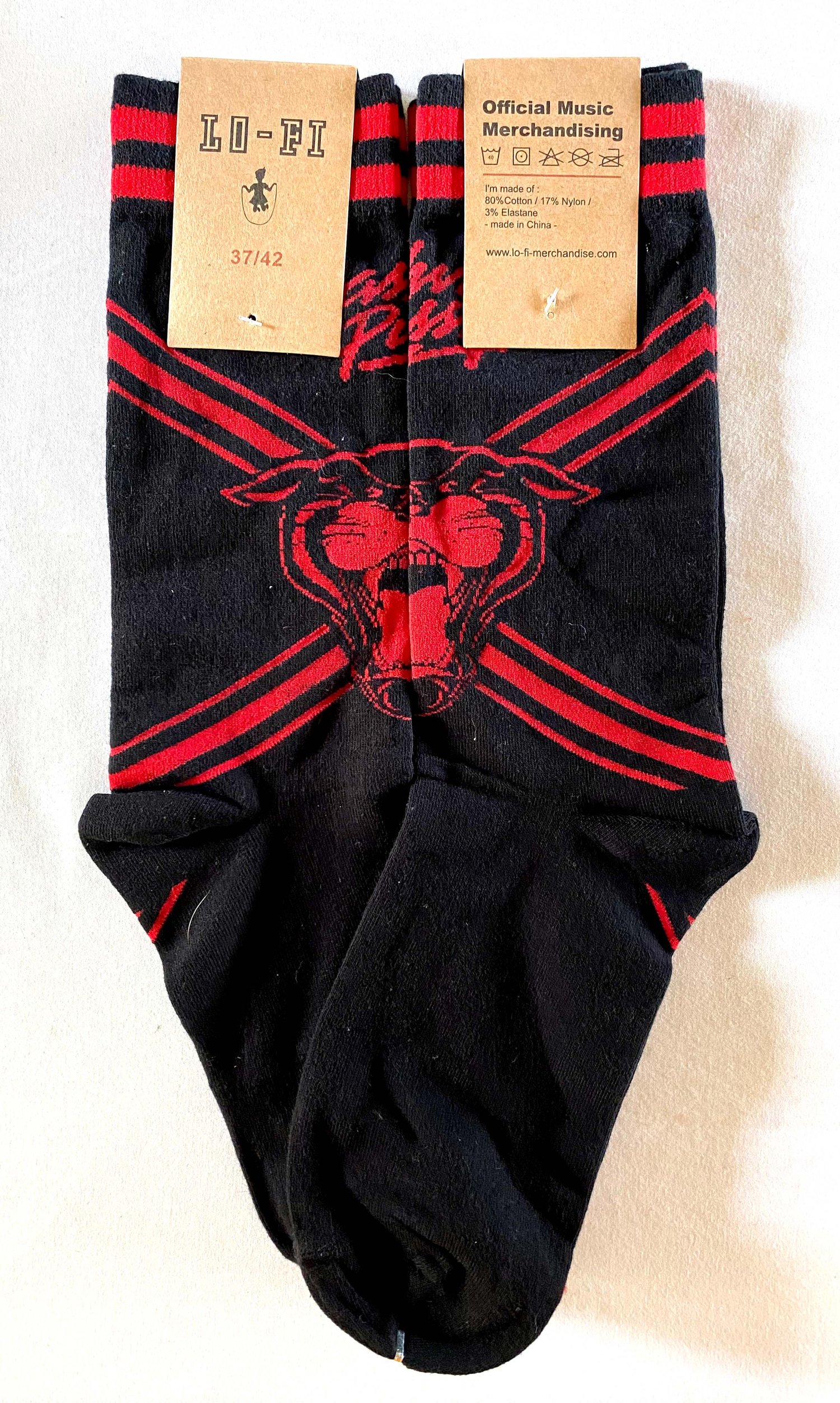 Image of NASHVILLE PUSSY - BLACK & RED SOCKS