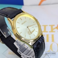 Image 3 of 1996 Seiko "Isuzu Motors" Commemorative Gold Quartz Dress Watch (Y136-6C90)