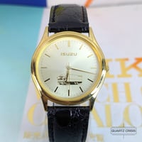 Image 5 of 1996 Seiko "Isuzu Motors" Commemorative Gold Quartz Dress Watch (Y136-6C90)