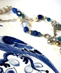 Image 2 of Statement vintage heart sterling silver clasp necklace 