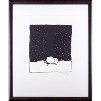 Sans titre, 2005, feutre sur papier,  34,7 x 28,8 cm. encadré