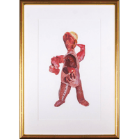 Sans titre, collage sur papier, 43 × 31 cm. encadré