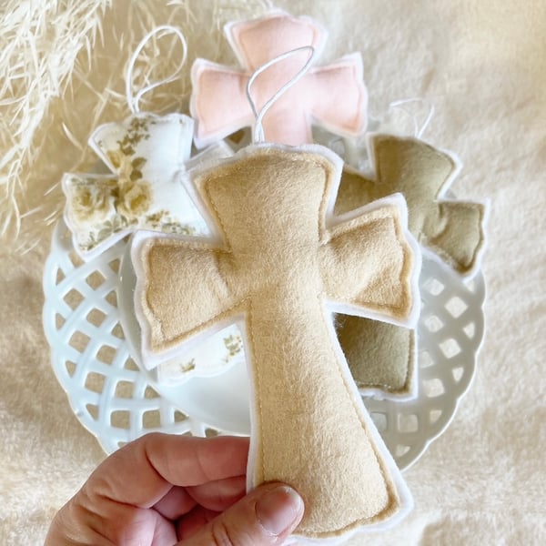 Image of Felt Cross decoration 