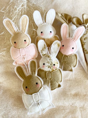 Image of Boho Bunny with felt bow decoration