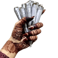 3 x Lavender henna cones