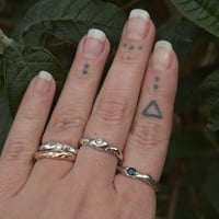 Image 2 of Made to order molten diamond/sapphire ring