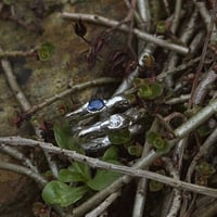 Image 4 of Made to order molten diamond/sapphire ring