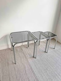 Image 4 of //VENDIDAS// MESAS VINTAGE NIDO CROMADAS, AÑOS 70