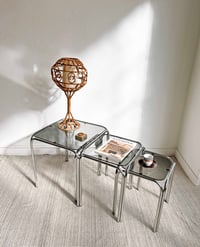 Image 1 of //VENDIDAS// MESAS VINTAGE NIDO CROMADAS, AÑOS 70