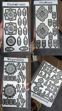 Henna stencils - bunches