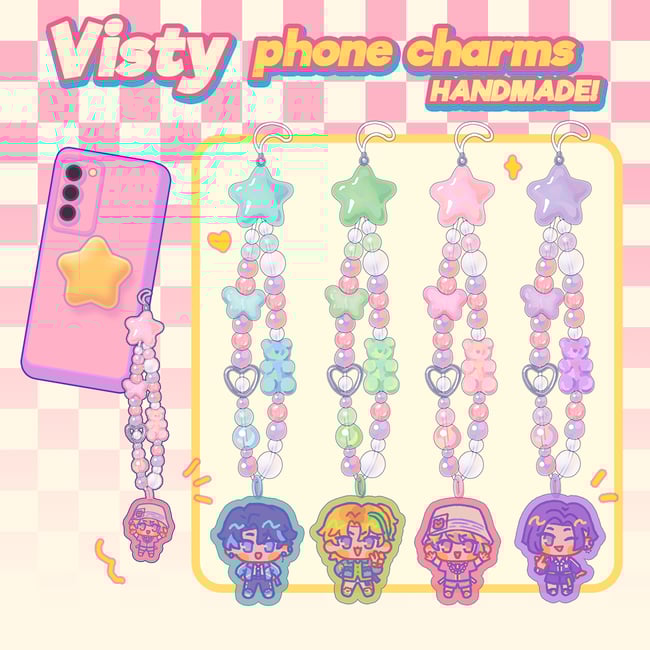 PRE-ORDER! Visty handmade phone charms