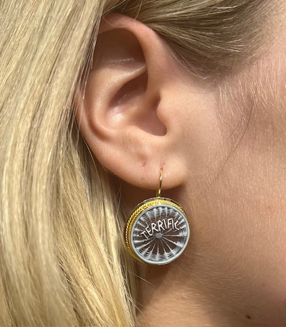 Image of Blue Tree Cameo Earrings Collection SS'25