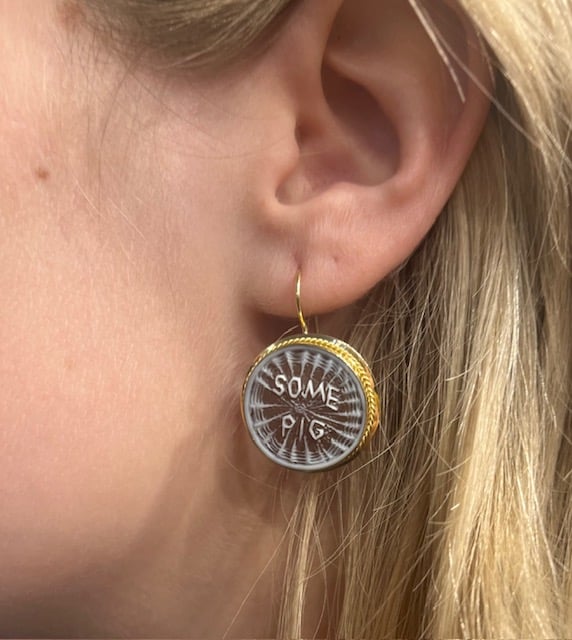Image of Blue Tree Cameo Earrings Collection SS'25