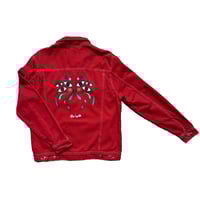 Image 1 of Veste en jean - Fleurs