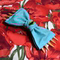 Image 1 of Fanged Blue Hair Bow
