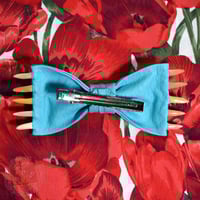 Image 2 of Fanged Blue Hair Bow