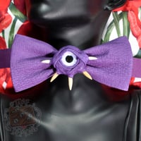 Image 1 of Star Fanged Purple Bow Tie