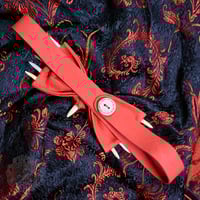 Image 4 of Double Fanged Red Bow Tie