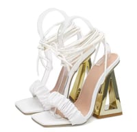 Image 1 of Gladiator Peep Toe Sandals