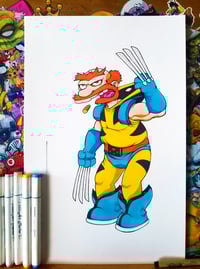SIMPSONS x X-MEN ORIGIANL ART SIGNED