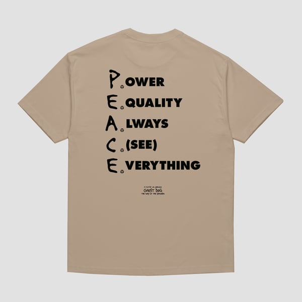 Image of Skate Muzik / Ghost Dog DOG tee (Sand)