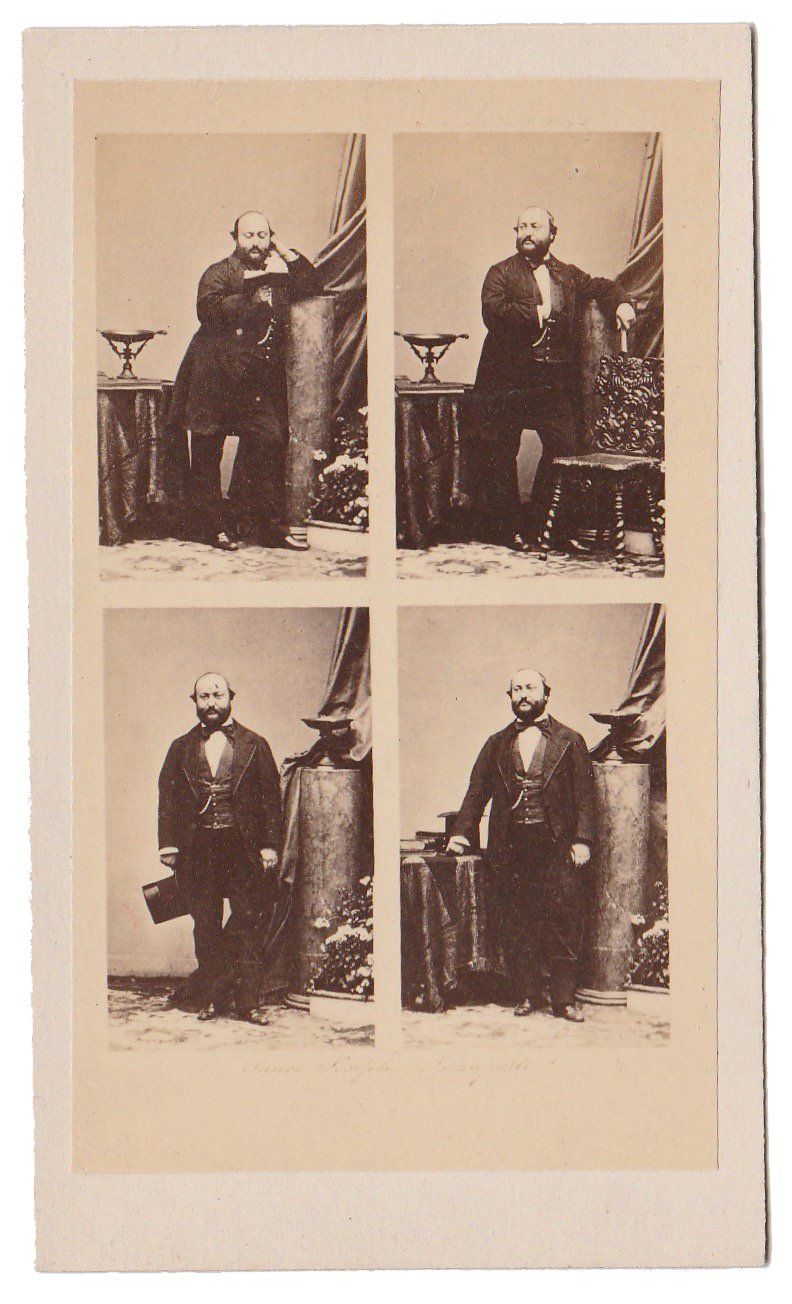 Image of Disdéri: mosaique cdv of Joseph Bonaparte, ca. 1865