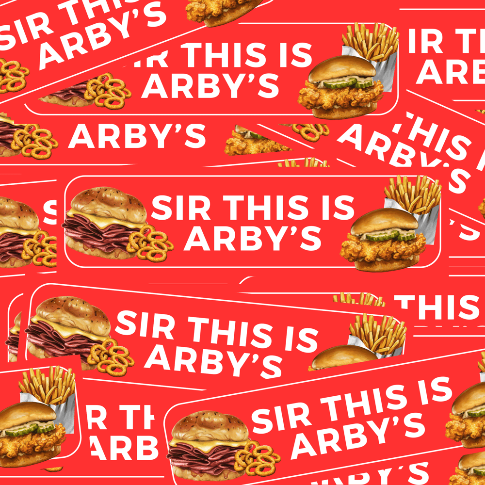 SIR THIS IS ARBY'S BUMPER STICKER PACK 