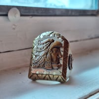 Image 1 of Tombstone Aztec Warrior Ring, c. 1940s