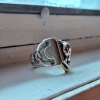 Image 3 of Dethroned Aztec Skull Ring, c. 1940s (#1)