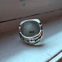 Image 4 of Dethroned Aztec Skull Ring, c. 1940s (#1)