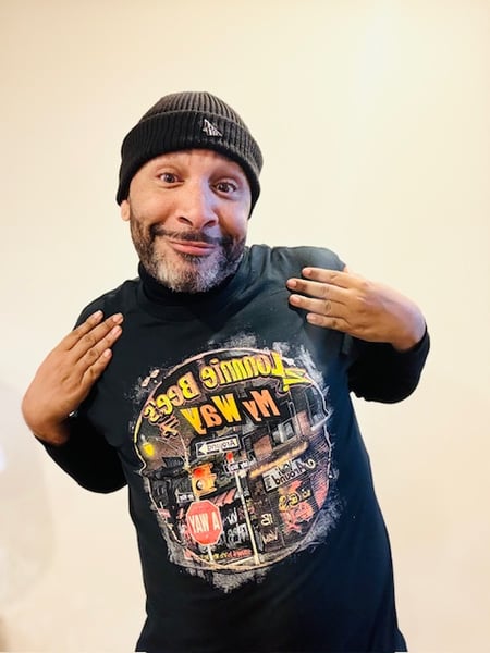 Image of Introducing the Lonnie Bee's Exclusive "Around My Way" Black Tee