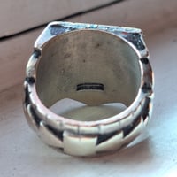 Image 4 of Dethroned Aztec Skull Ring, c. 1940s (#2)