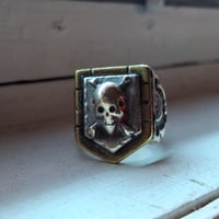 Image 1 of Dethroned Aztec Skull Ring, c. 1940s (#2)