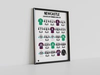Image 1 of Newcastle United 2024-5 League Cup Winners Shirts, Pennodraws Art Print