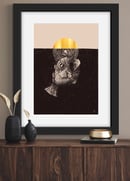 Image 1 of ‘Whole’ Anglerfish Canvas Gold Foil Print