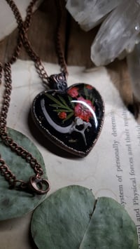 Image 4 of Bone and Floral Heart Shaped Pendant