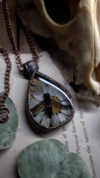 Image 2 of Wasp and Daisy Pendant
